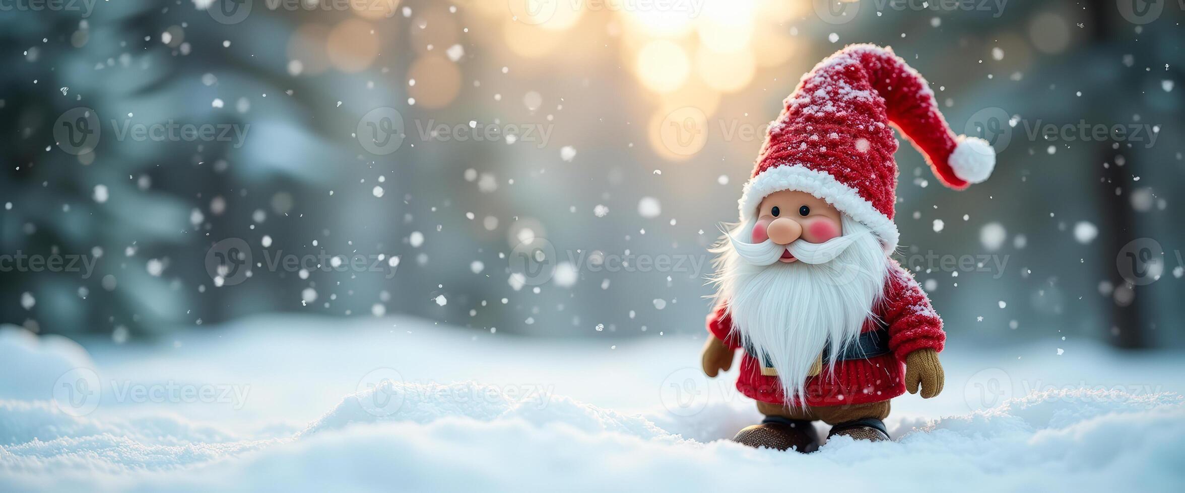 Festive Gnome in Winter Wonderland photo