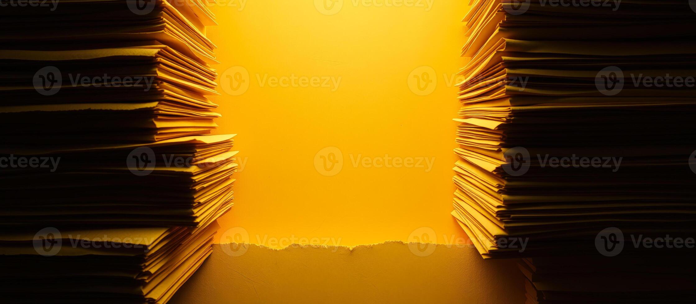 Stack of Papers With a Tear in the Middle photo