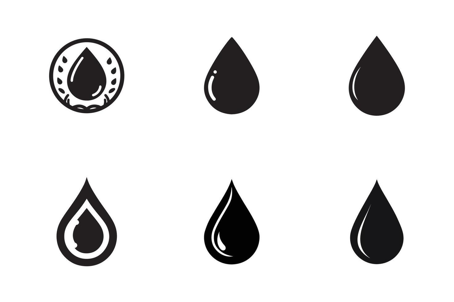 Oil drop icon set illustration vector