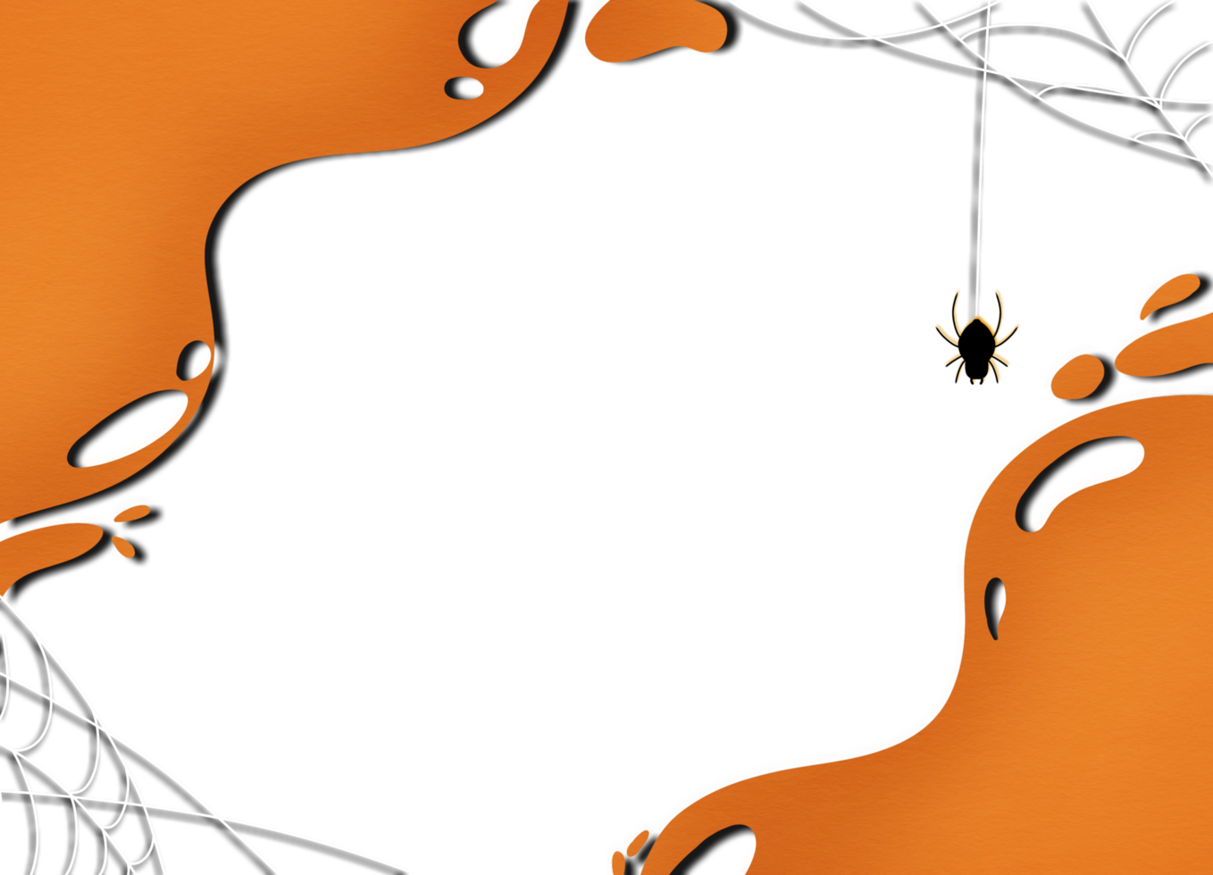 Halloween background with spider web and spider web png