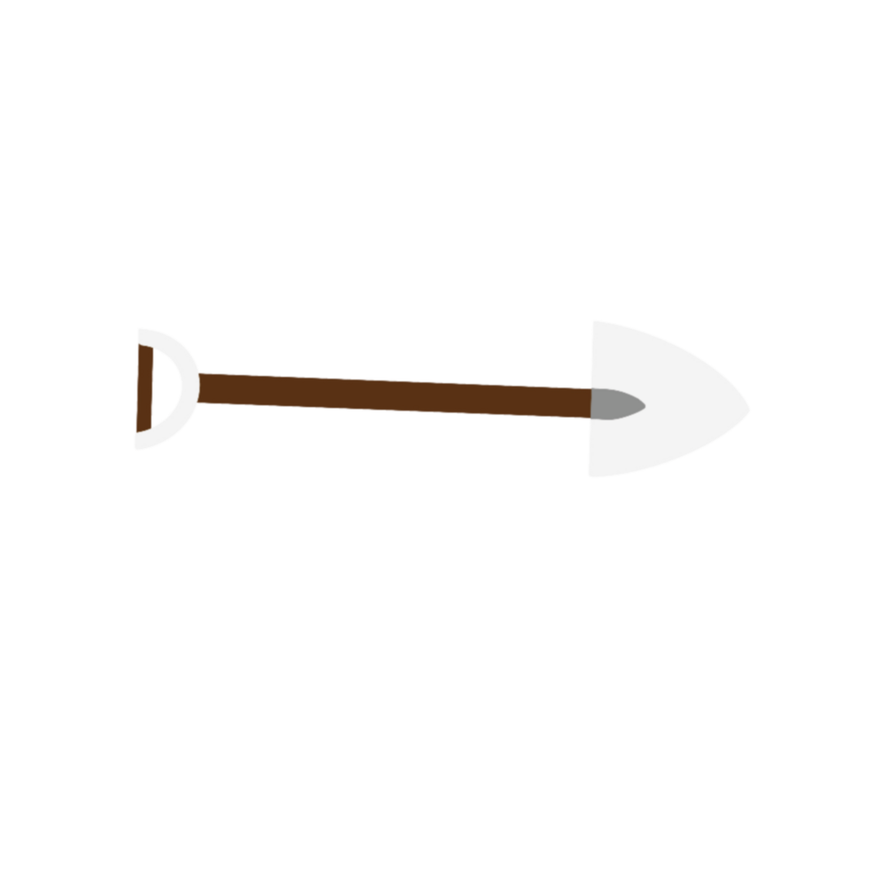 A shovel with a handle on it png