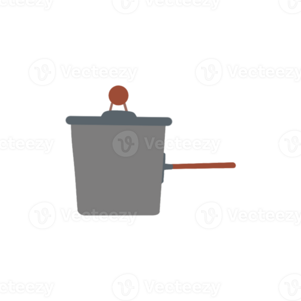 A pot with a handle and a lid png