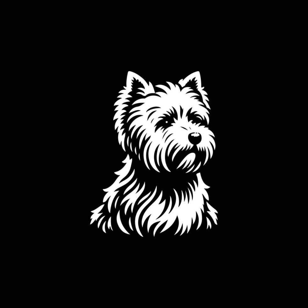 West highland terrier dog logo vector