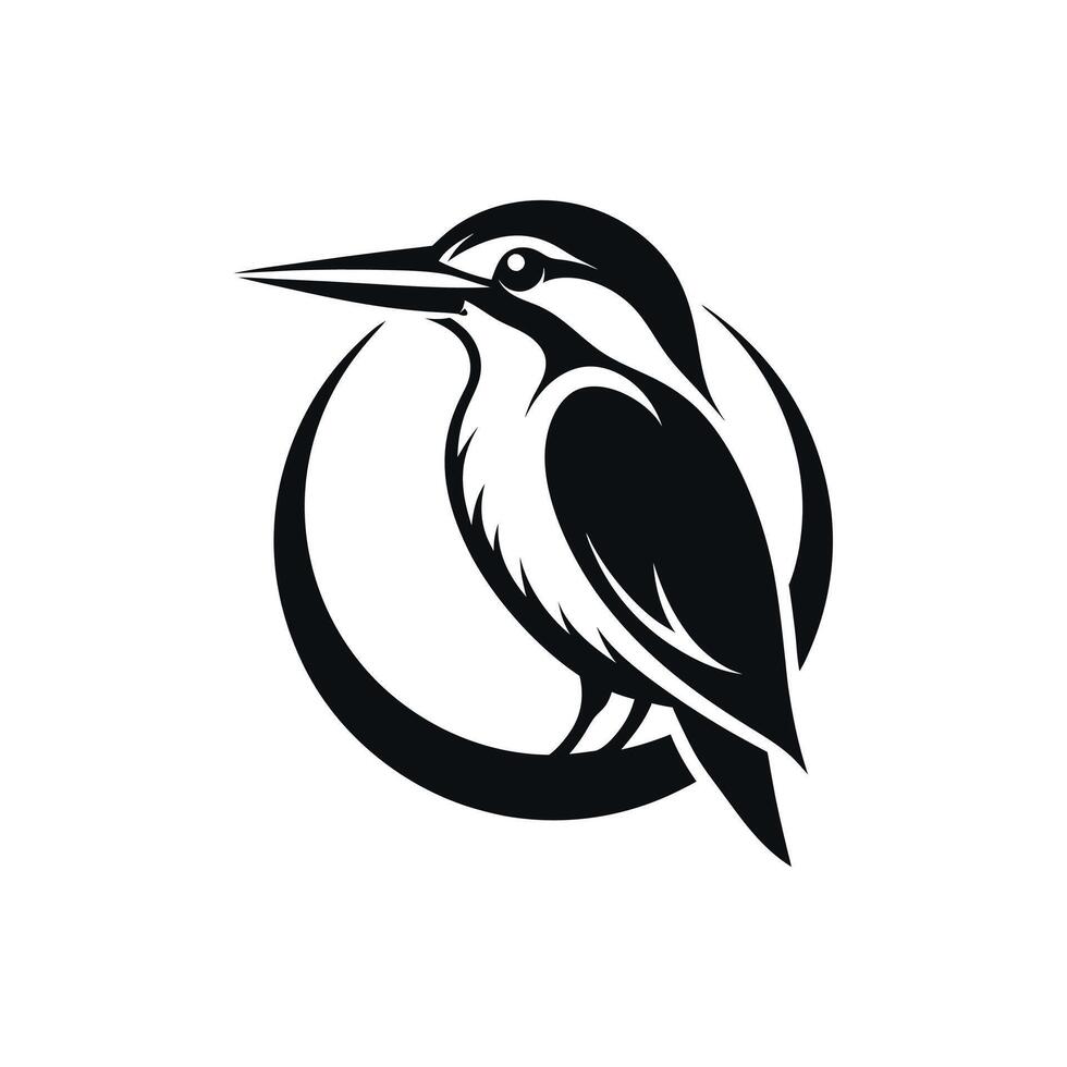 Kingfisher bird logo design vector