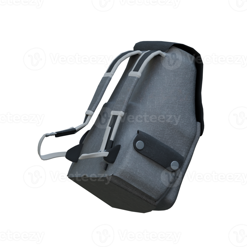 A backpack with a handle and a strap png