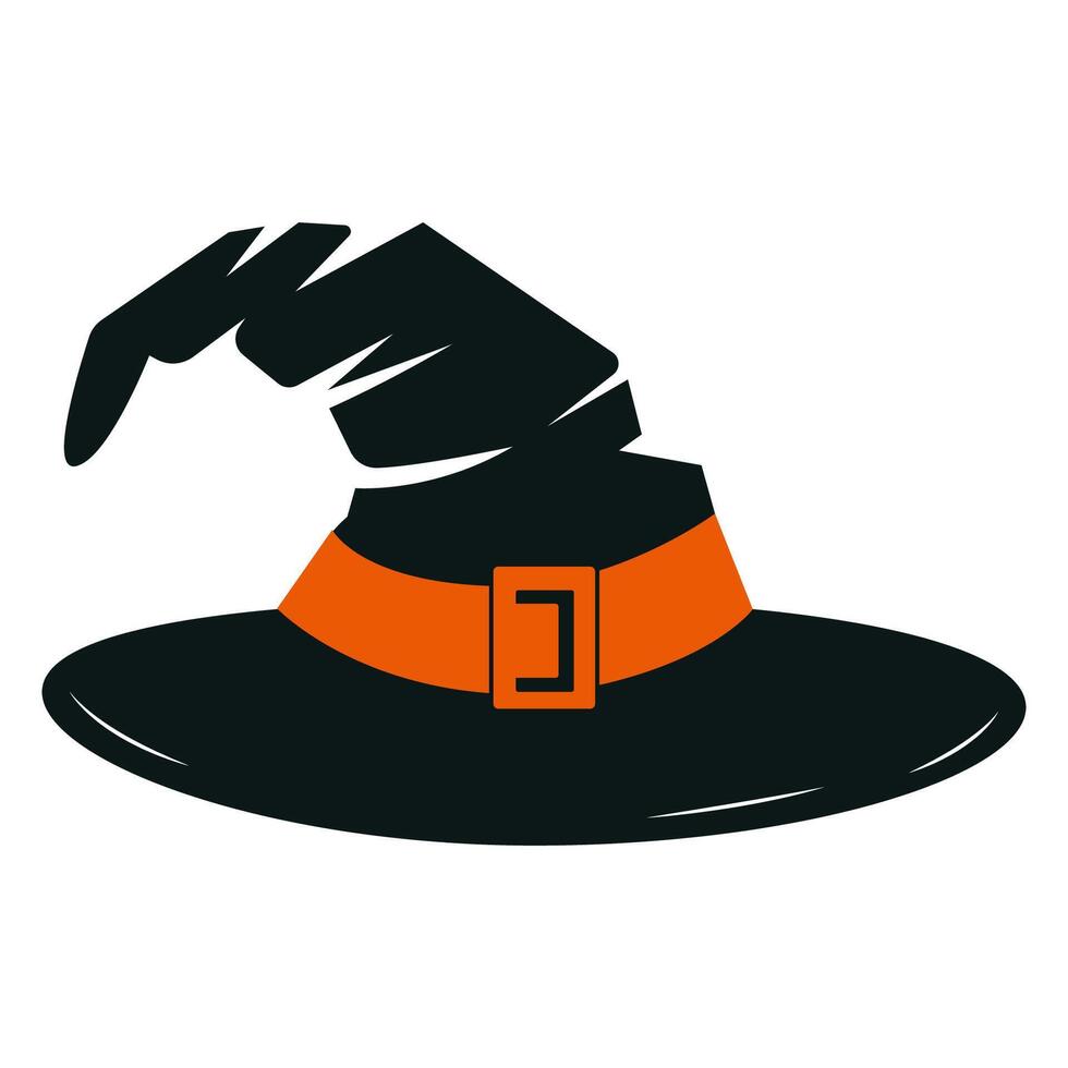 Halloween witch cap vector