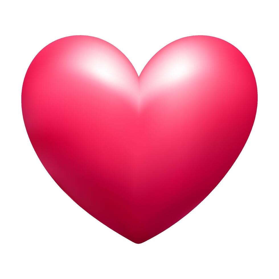 red heart isolated on white background vector