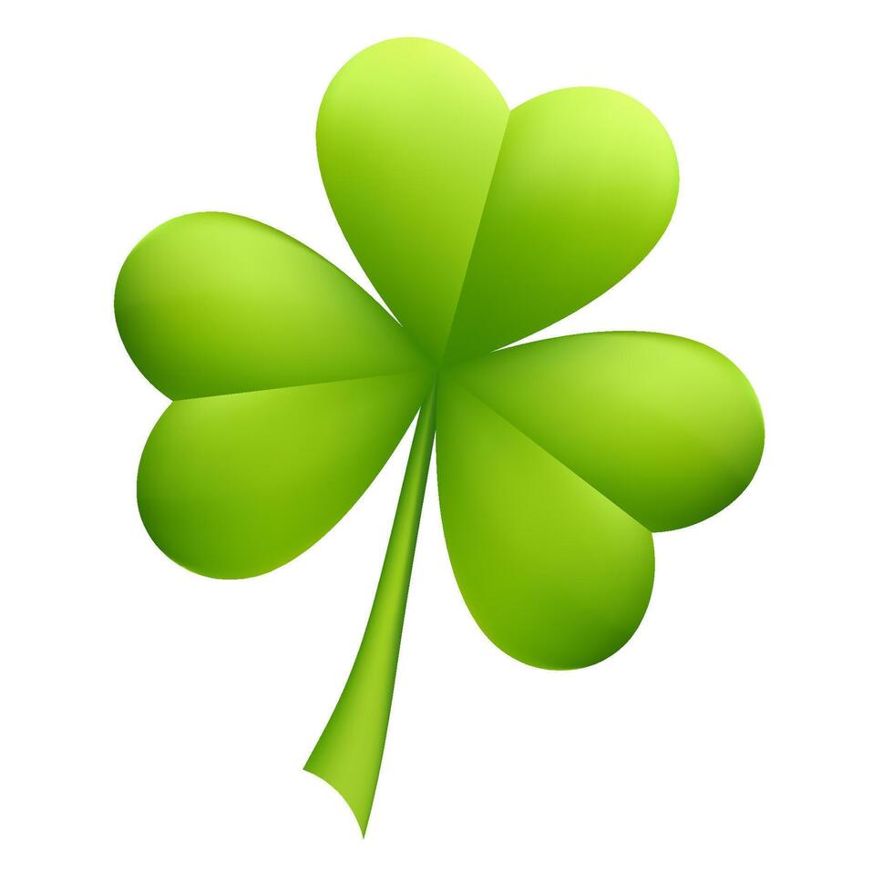 leaf clover isolated on white background vector