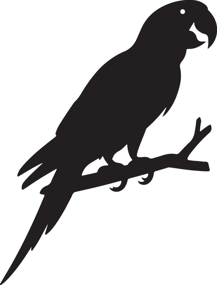 A parrot on the tree brance on flying mode vector