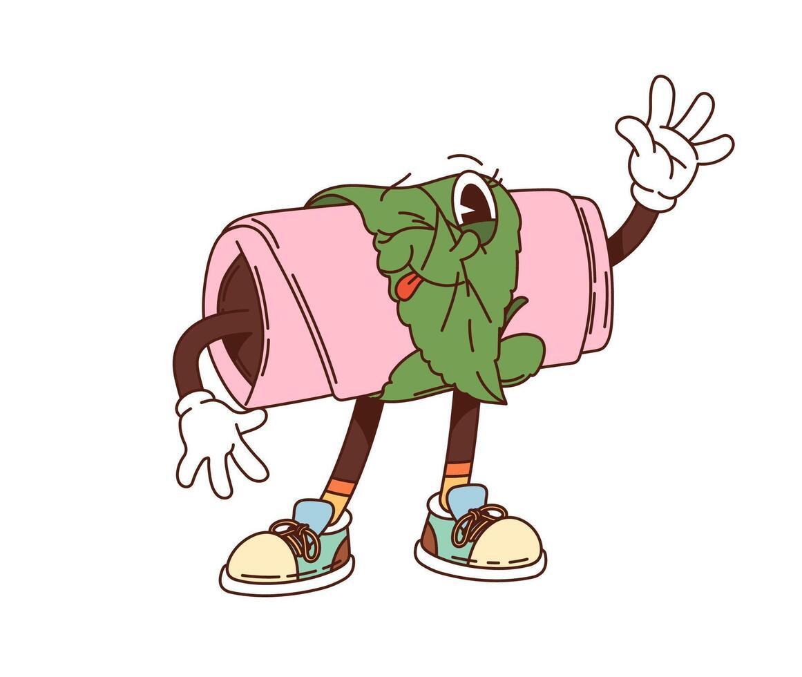 Cartoon japanese sakura mochi dessert character vector