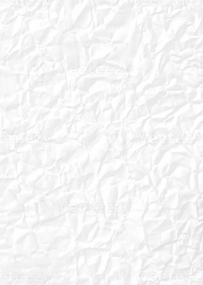 White crumpled paper texture with deep folds, perfect for use as a background or design overlay. photo