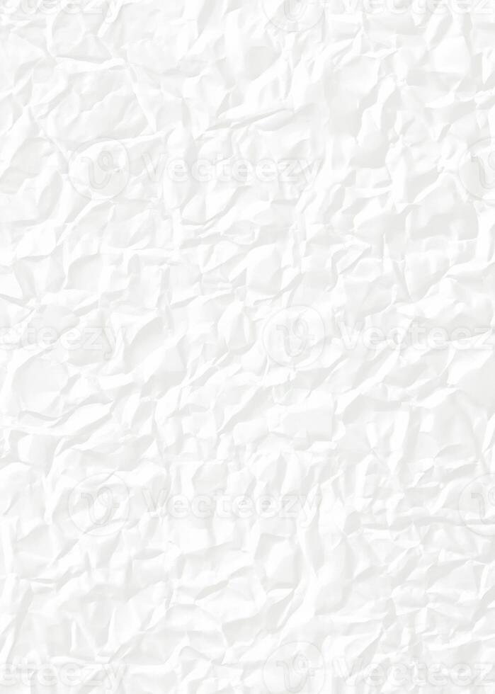 White crumpled paper texture with deep folds, perfect for use as a background or design overlay. photo