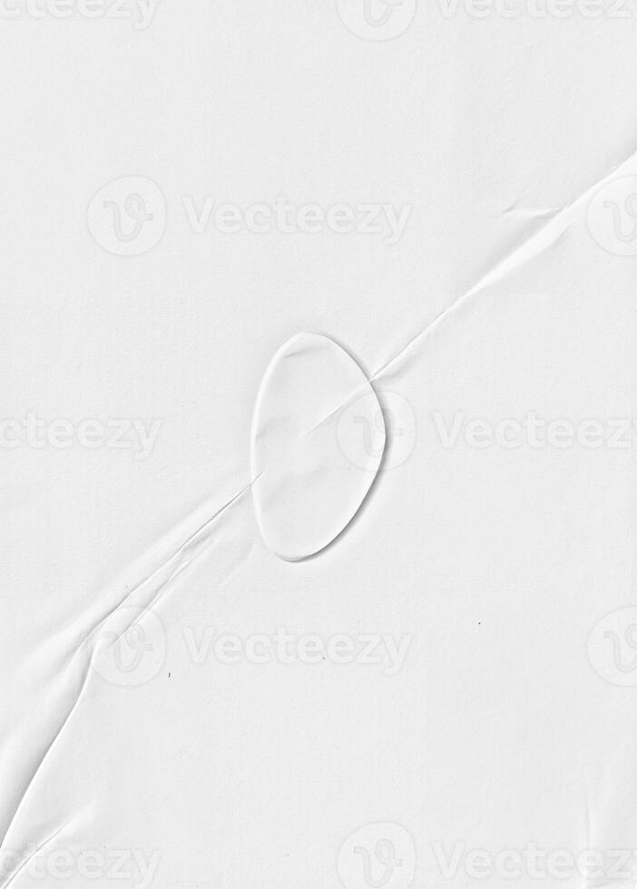 High-resolution white paper texture featuring subtle creases and folds, ideal for backgrounds, design, and overlays. photo