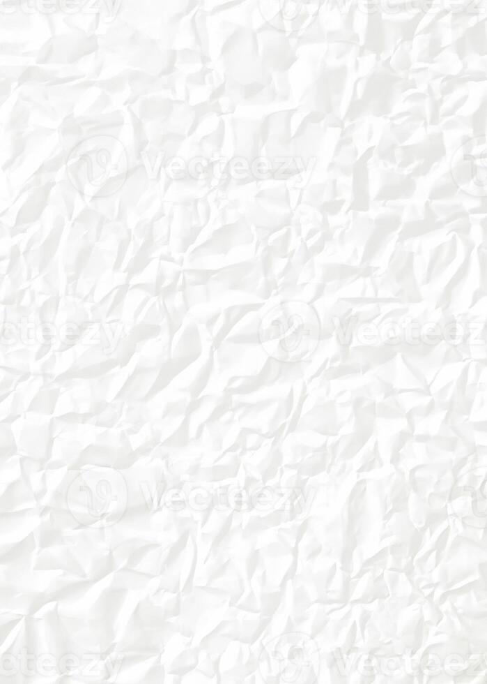 White crumpled paper texture with deep folds, perfect for use as a background or design overlay. photo