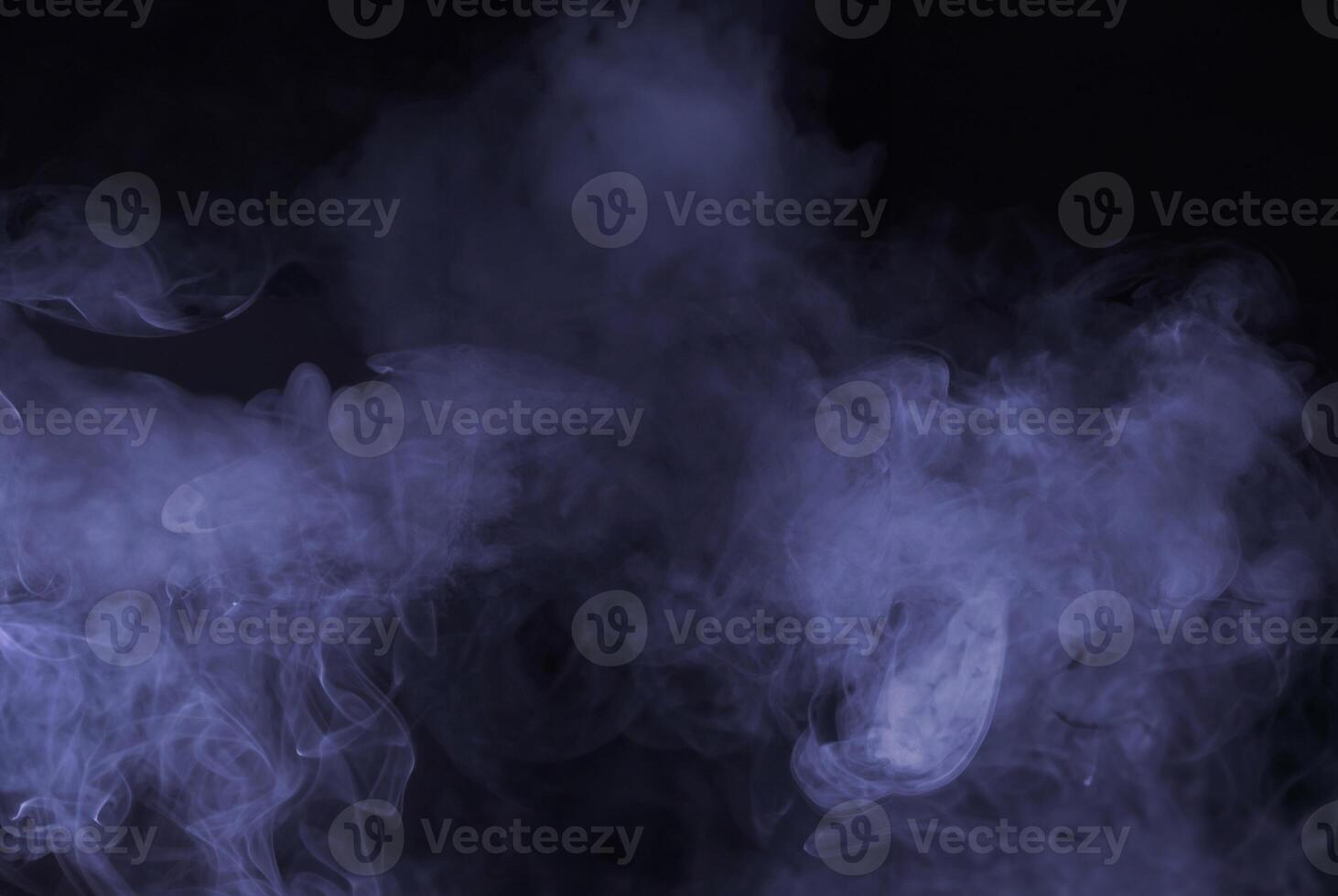 Abstract Dark Smoke Texture on Black Background with Swirling Vapor photo