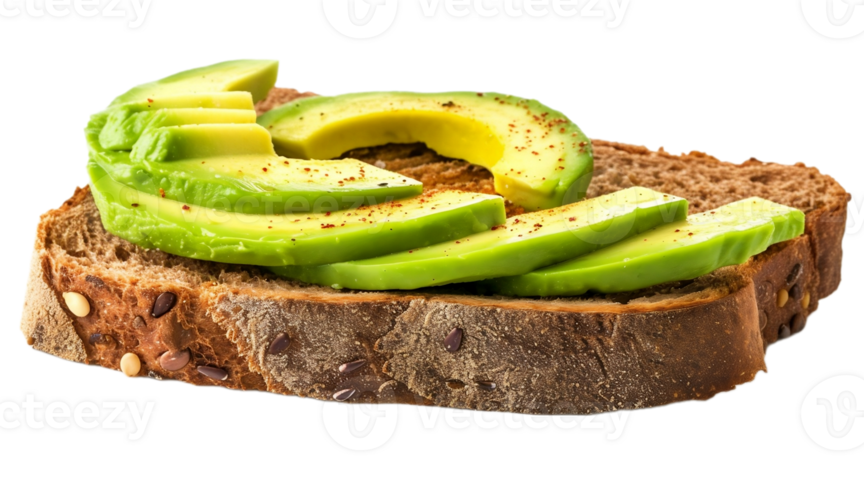 Avocado toast with seeds png