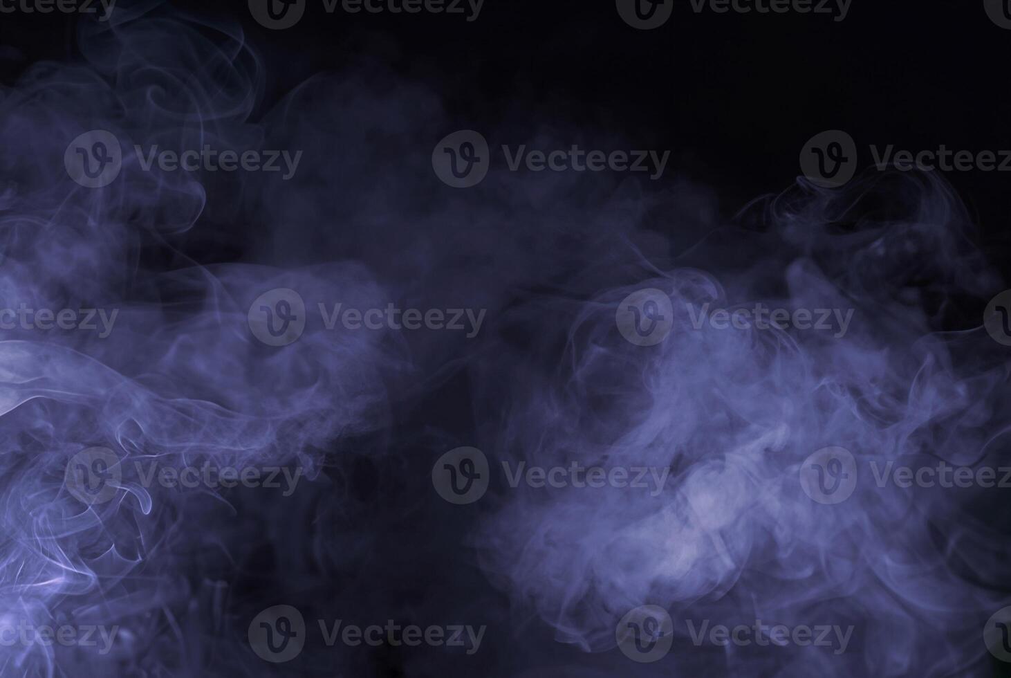 Abstract Dark Smoke Texture on Black Background with Swirling Vapor photo