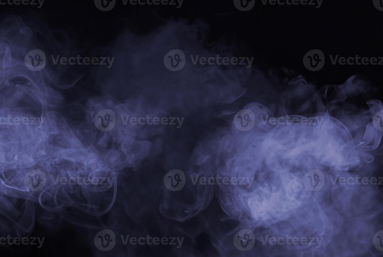 Abstract Dark Smoke Texture on Black Background with Swirling Vapor photo