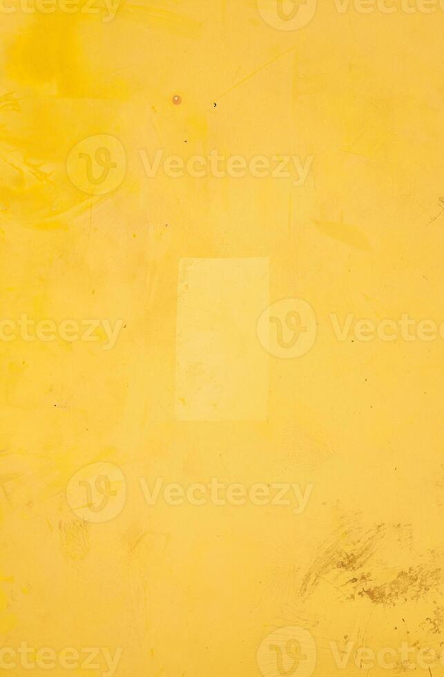 Bright Yellow Textured Surface with Subtle Marks and Scratches photo