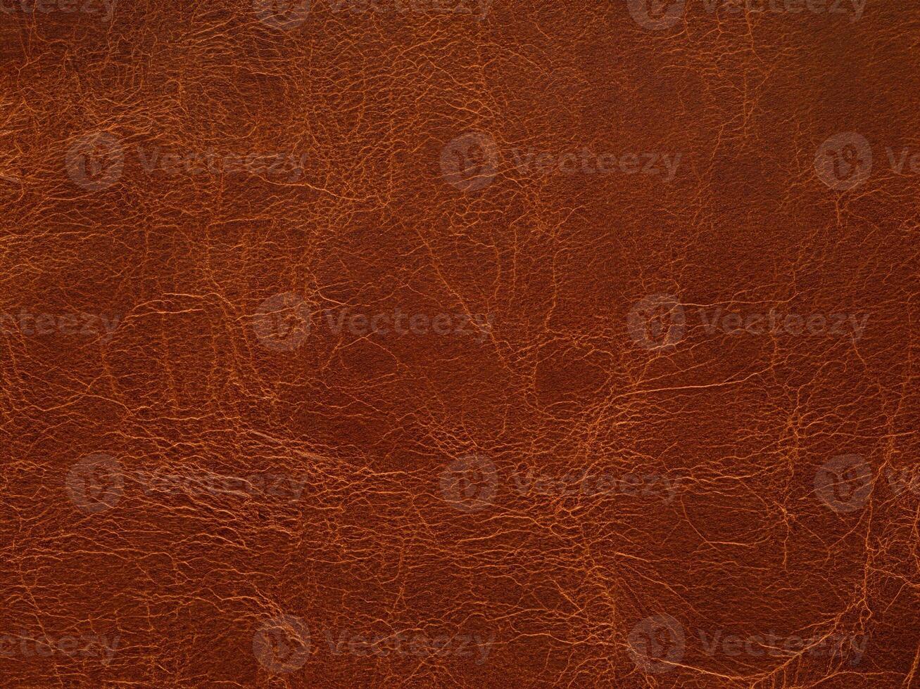 Close-up of Genuine Brown Leather Texture with Design Lines - Ideal for Luxury Backgrounds or Upholstery Design photo