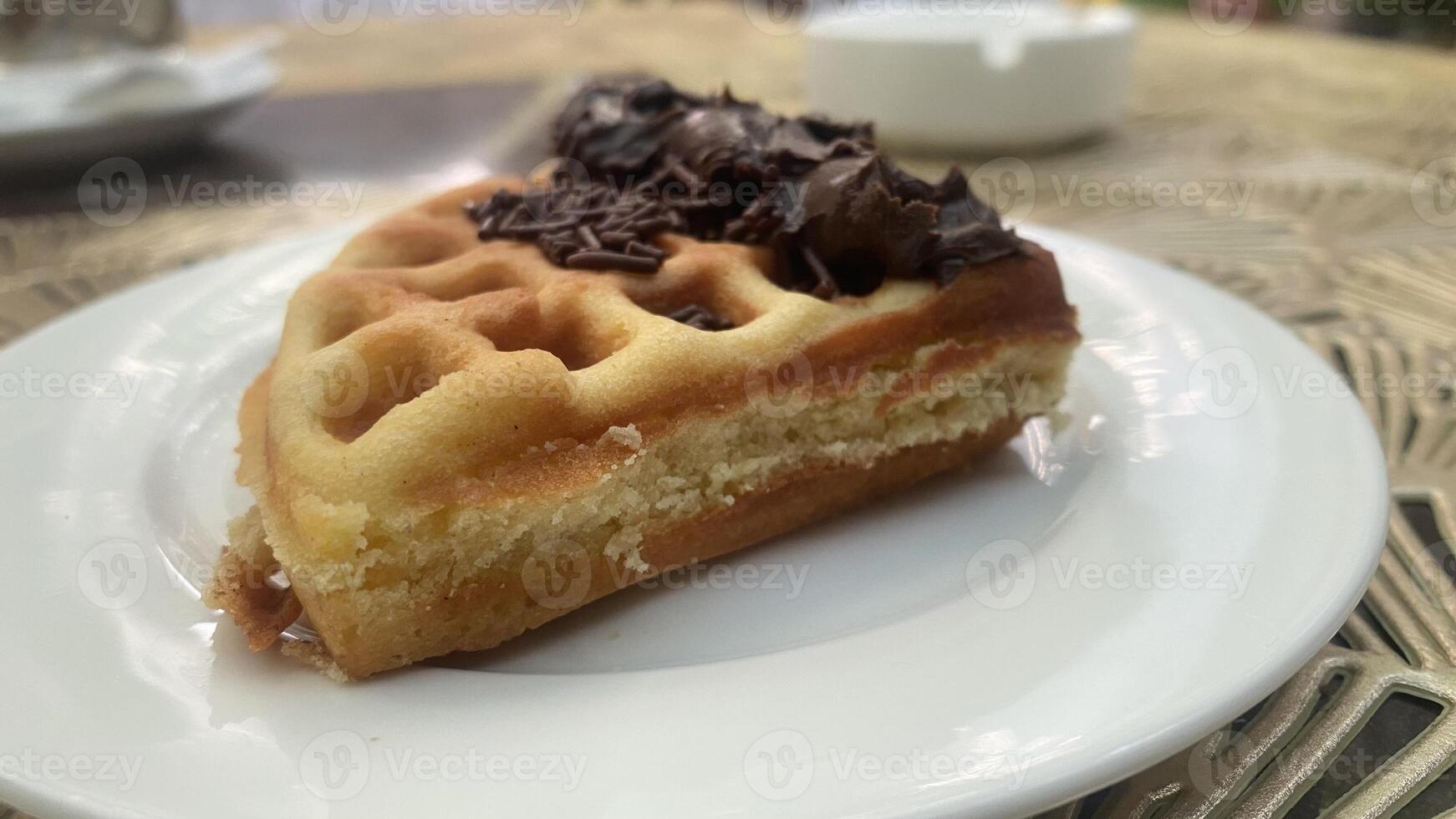 Chocolate Waffle In A Plate photo