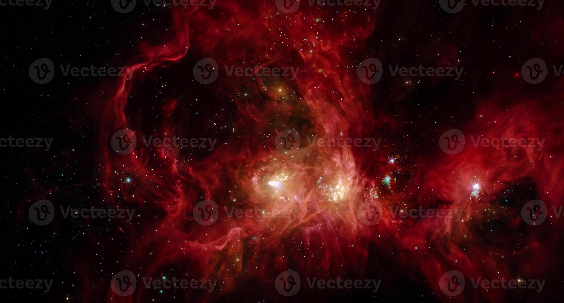Glowing Nebula and Space Background - NASA Image photo