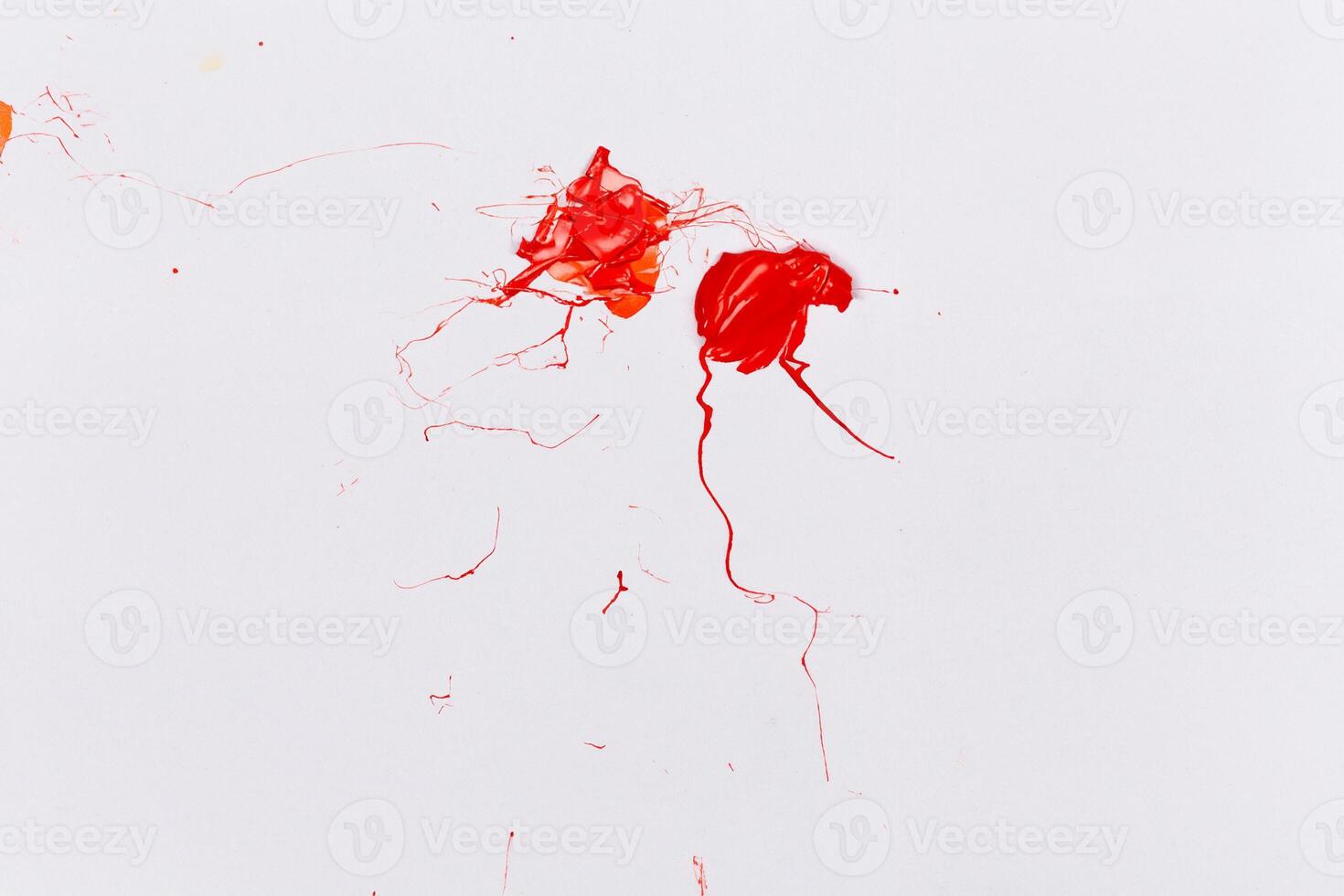 Bold Red Paint Brush Stroke photo