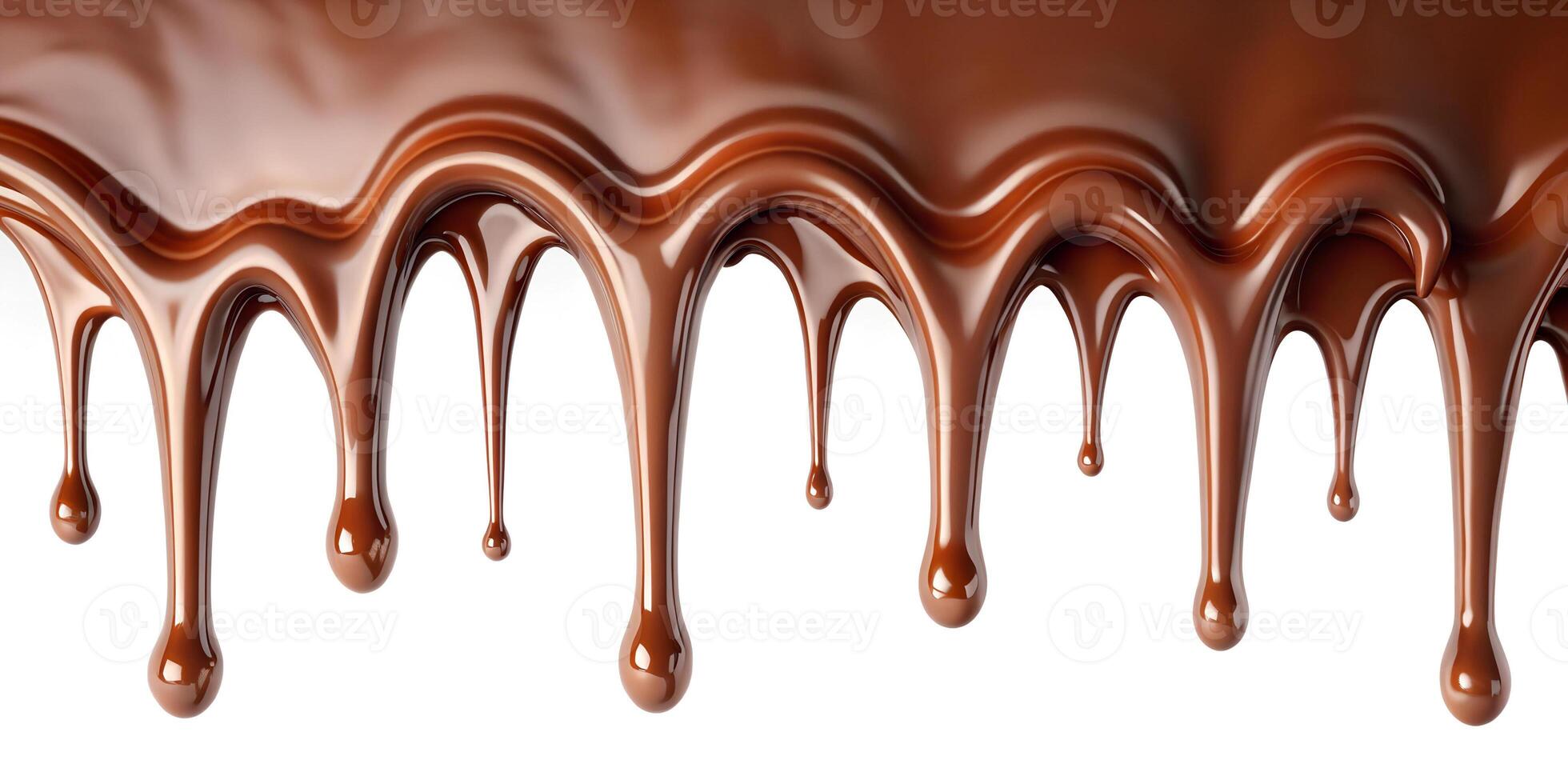 Dripping Melted Chocolate Isolated photo