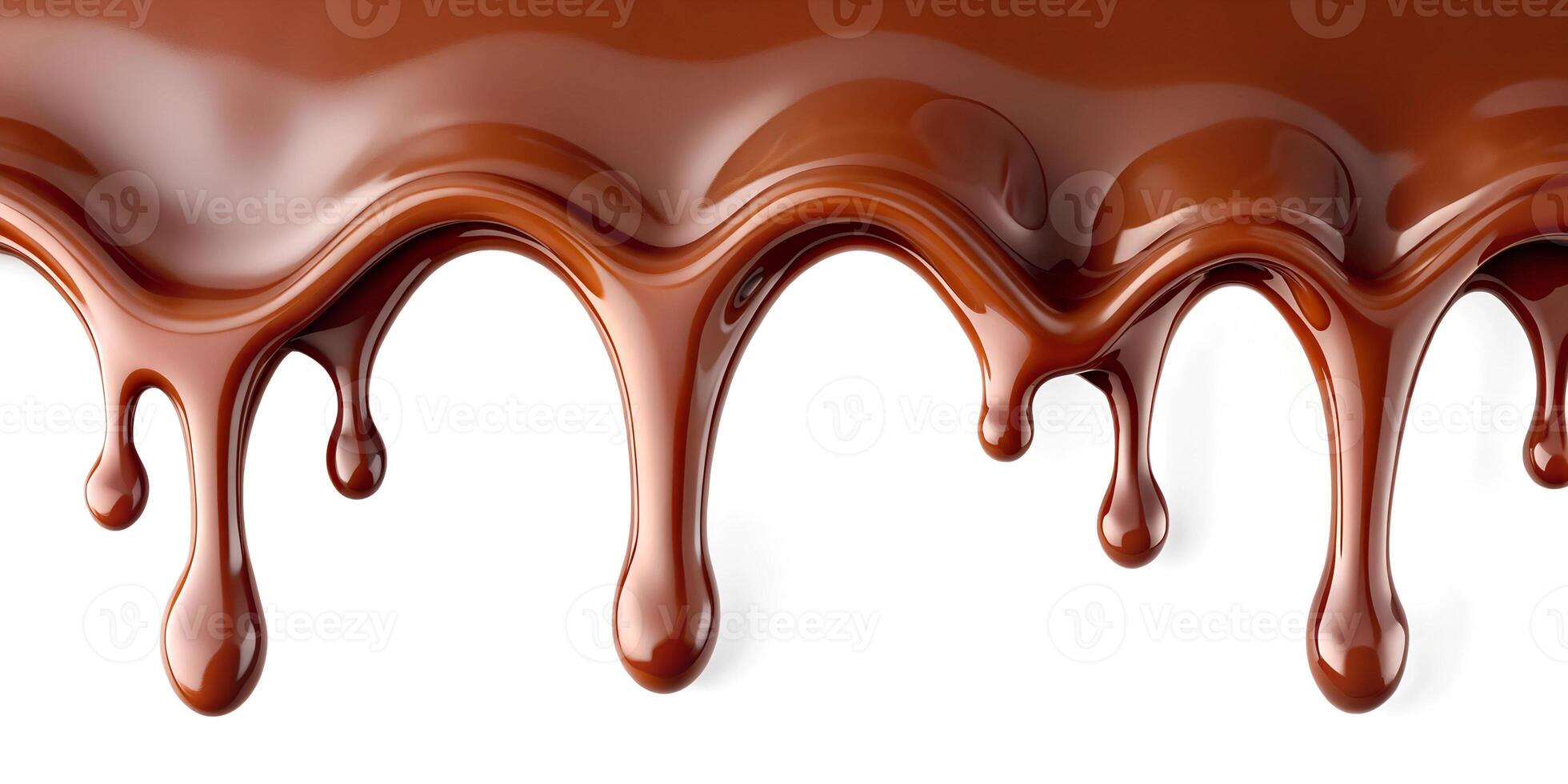 Dripping Melted Chocolate Isolated photo