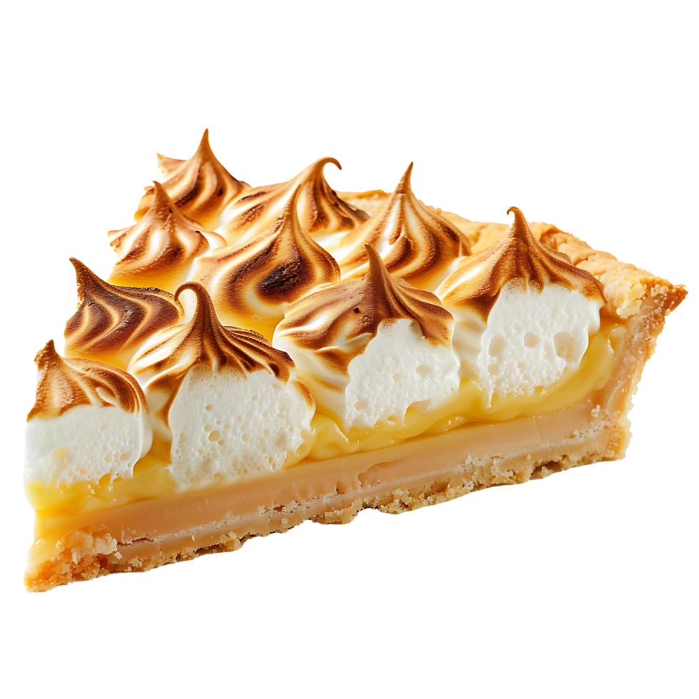 Lemon meringue pie slice cutout png