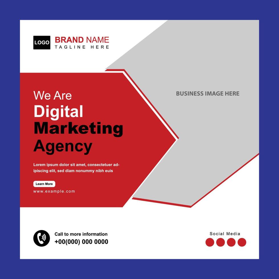 Digital Marketing Agency Social Media Post vector