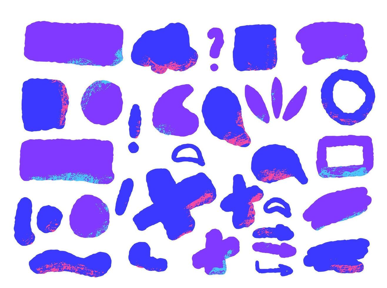 Set of collage design elements. collection. vector