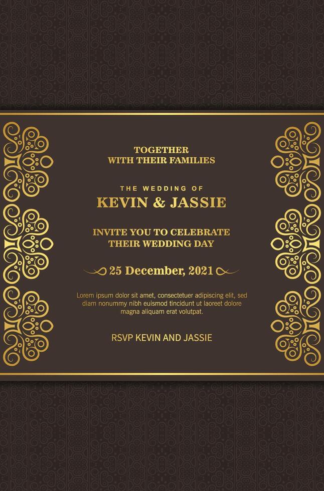 Luxury Invitation card design vintage style vector