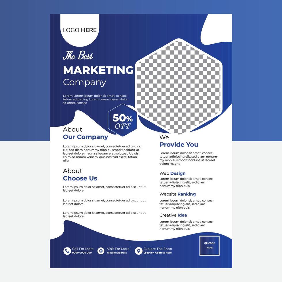 Modern Corporate Flyer Design Template vector
