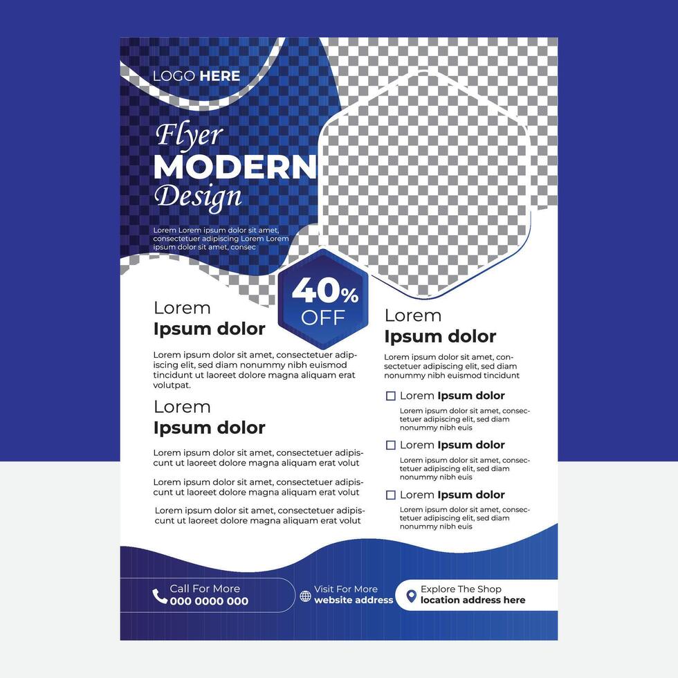 Modern Corporate Flyer Design Template vector