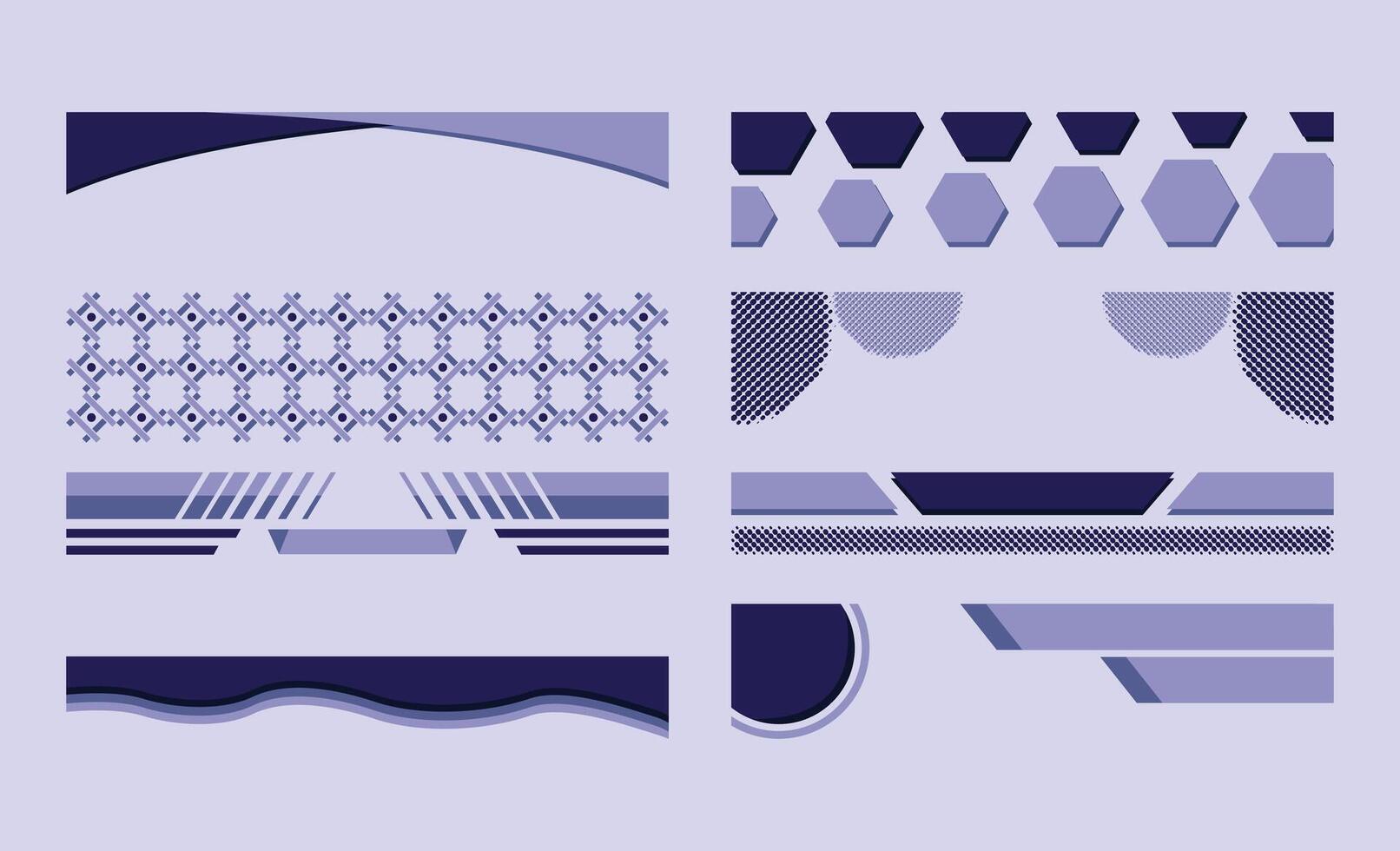 Modern Header Set vector