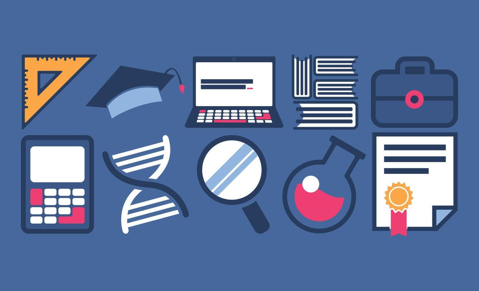 Essential Icons for School and University vector