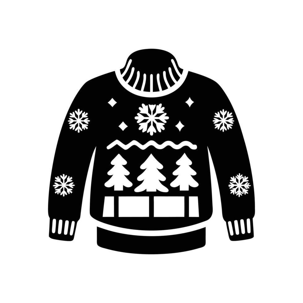 Christmas sweater icon in simple style vector