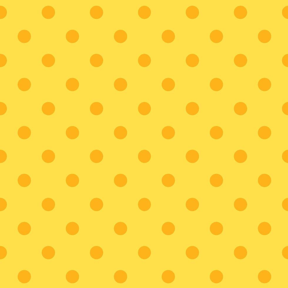 Yellow Polka Dot pattern, seamless texture vector