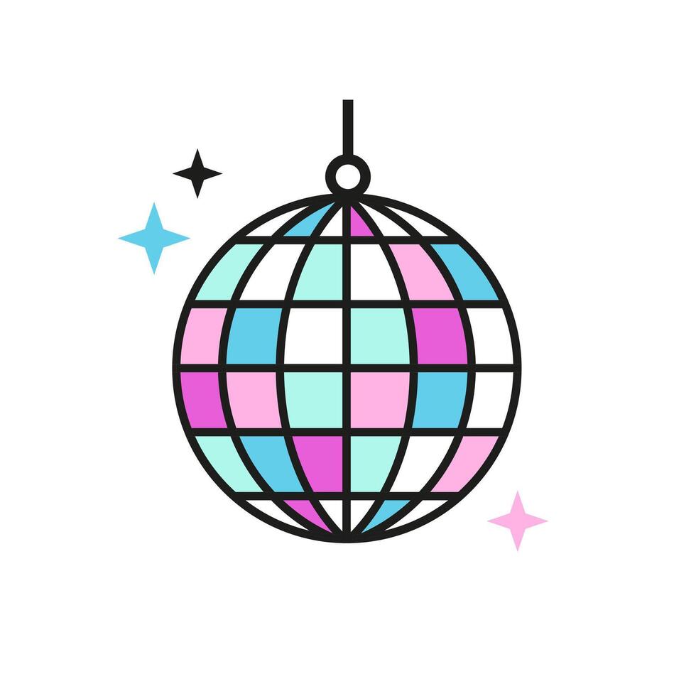 Disco ball icon.Isolated on white background vector