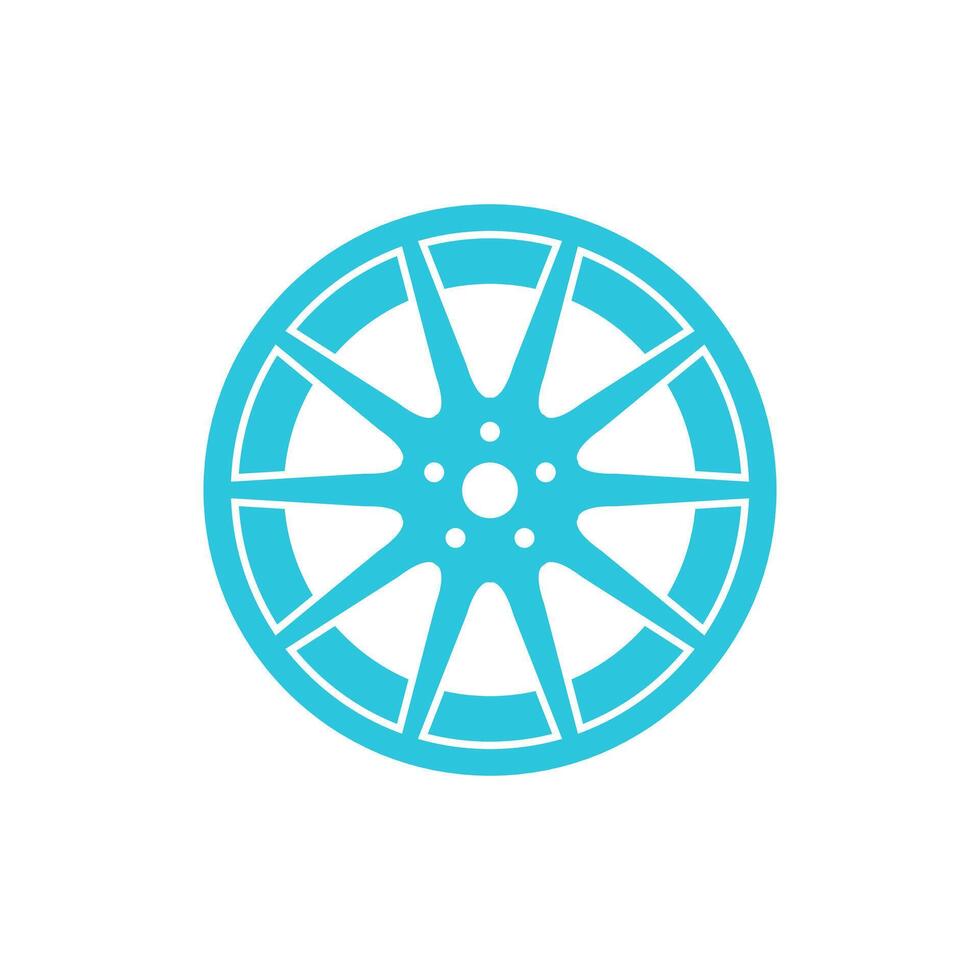 Forged monobloc wheel. Isolated on white background. From blue icon set. vector