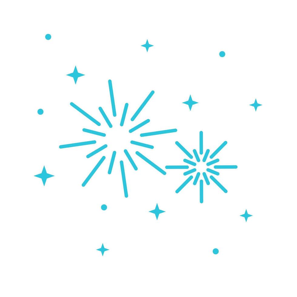 Firework icon. Isolated on white background. From blue icon set. vector