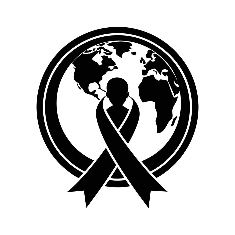 The world is a symbol for awareness vector