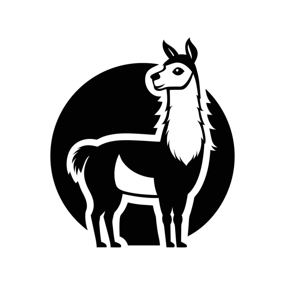 Llama logo design vector