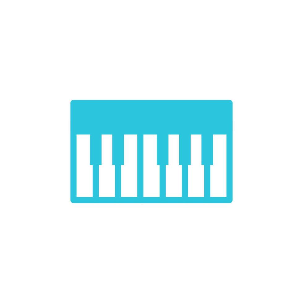 Piano keyboard icon. Isolated on white background. From blue icon set. vector
