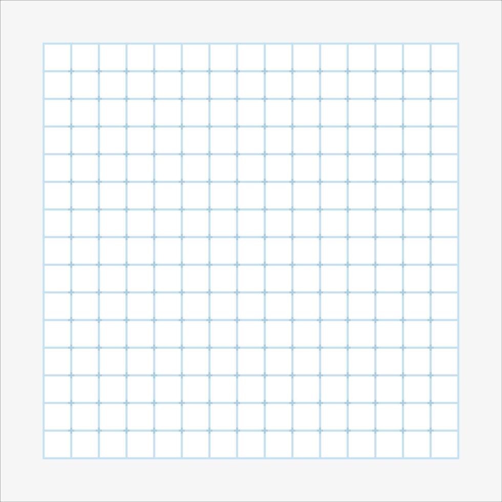 Square grid with lines. Notebook paper sheet, school math sheet vector