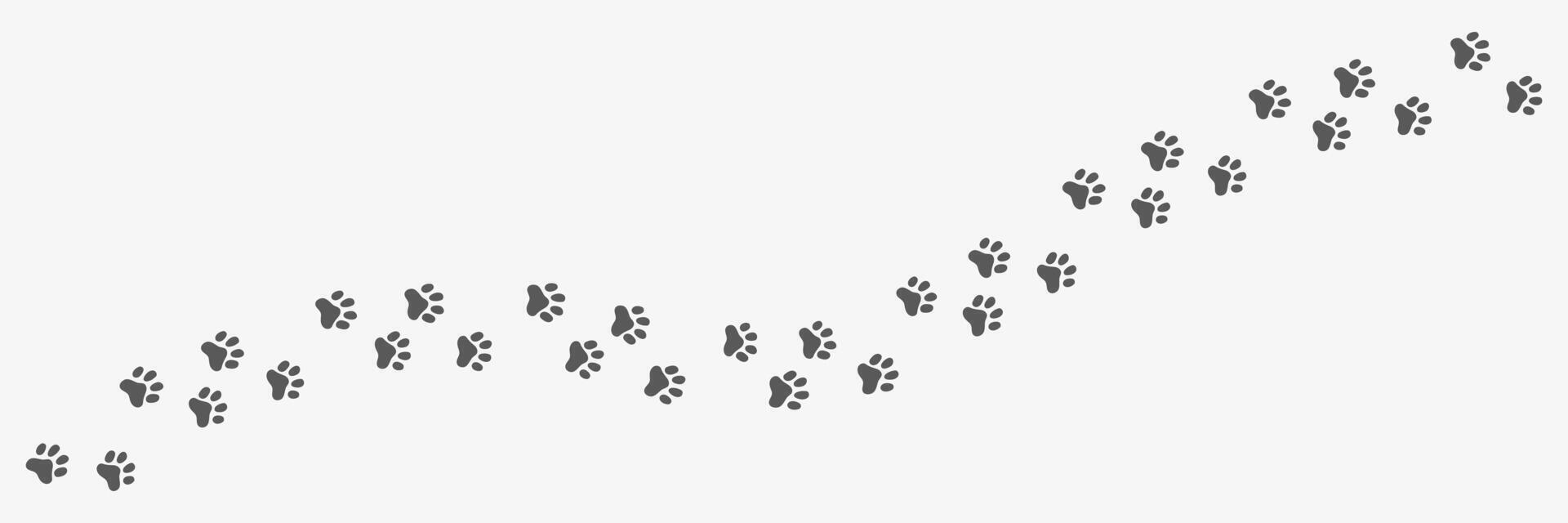 Pet path pattern, Animal footprint vector