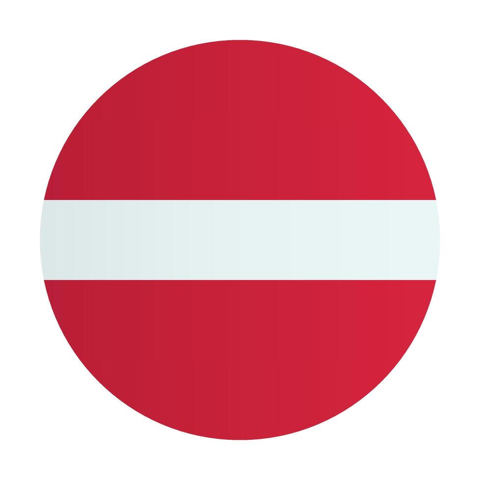 Latvia national flag circle. Coutry identity button vector
