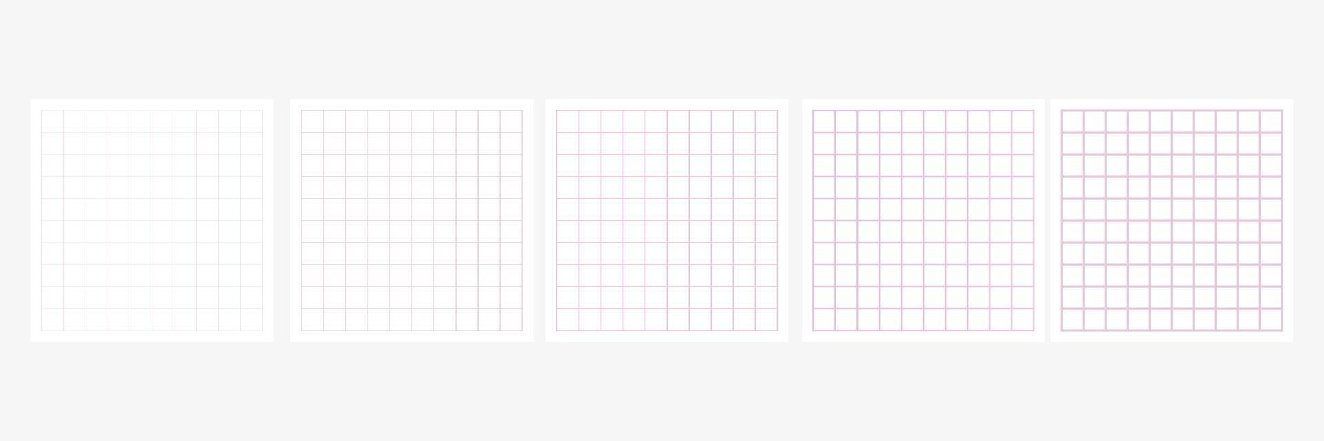 Square grid with red lines with empty space. Notebook. Paper sheet, school math sheet. vector