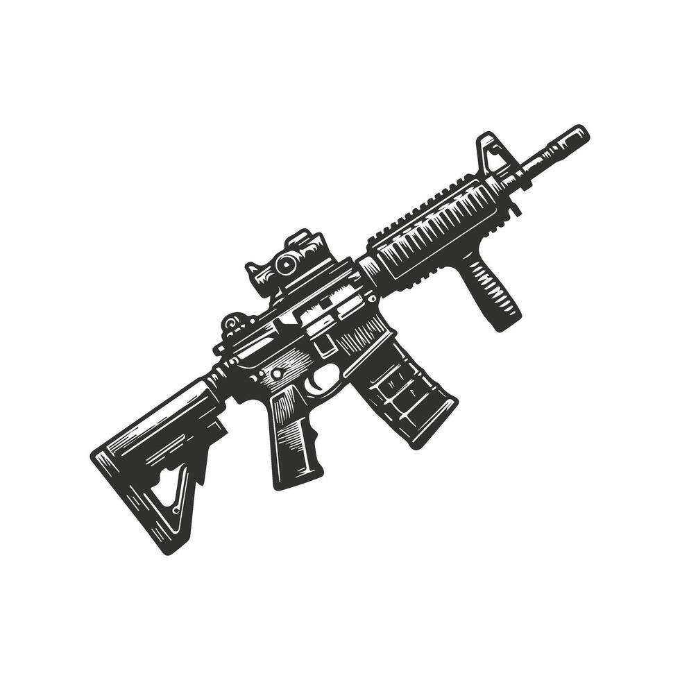 Modern Guns Design Illustration vector